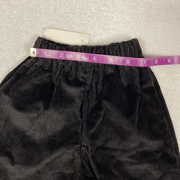 Vintage nwt black corduroy bubble pants 12/18m embroidered red flowers - Picture 8 of 8